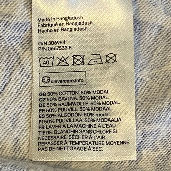 H&M Botanical Print Sundress Twist Back XS Blue & White #285V - Picture 8 of 9